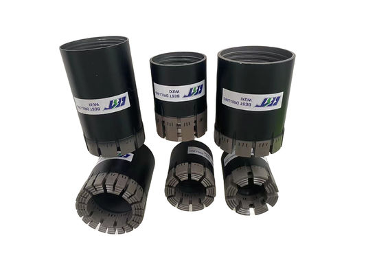 Permukaan halus selesai diamond core bit yang disemprotkan untuk pengeboran di baja paduan